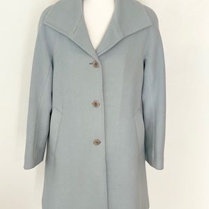 Ellen Tracy Wool and Angora Coat - Light Blue - 6